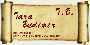 Tara Budimir vizit kartica